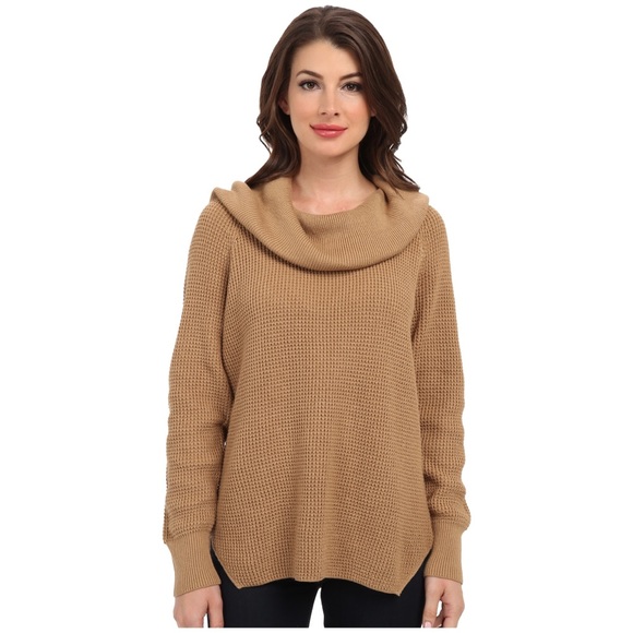 MICHAEL Michael Kors Waffle Knit Olive Brown Cowl Neck Women’s Sweater Large XL - Picture 14 of 14